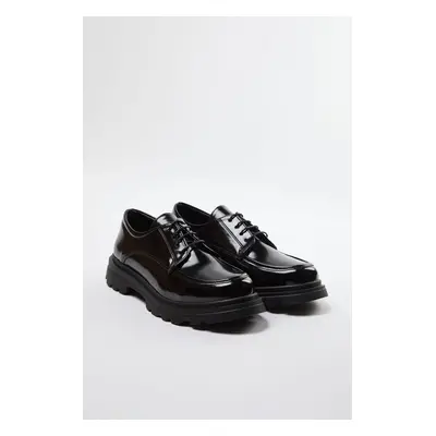 Trendyol Black Lace-Up Women's Oxford Shoes