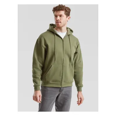 Olive Men's Hoodie Premium Fruit of the Loom