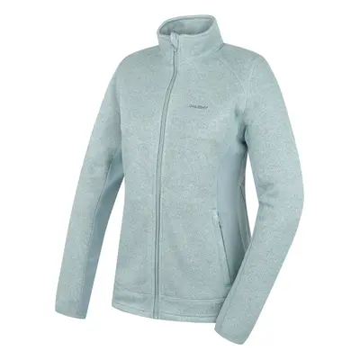 Women's fleece sweater with zip HUSKY Alan light mint