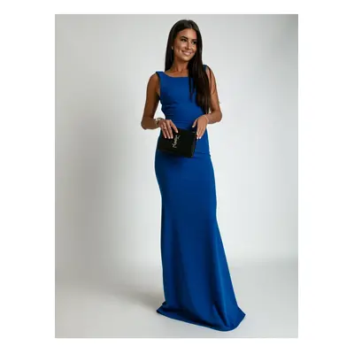 Cornflower blue mermaid maxi dress