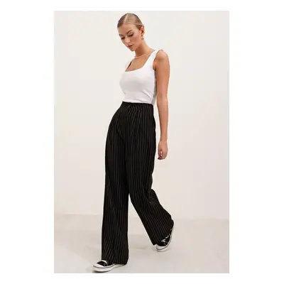 Bigdart High Waist Palazzo Trousers - Black