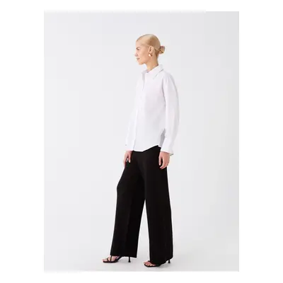 LC Waikiki Straight Wide Leg Women's Knitwear Trousers with Elastic Waist