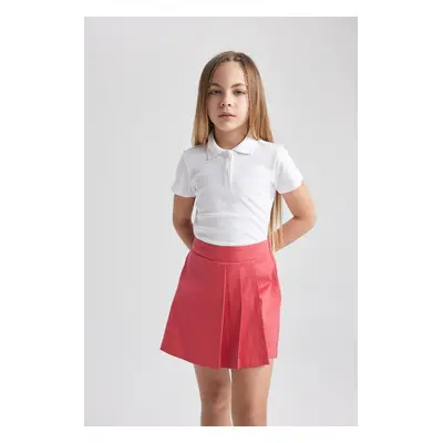 DEFACTO Girl's Gabardine Red Skirt