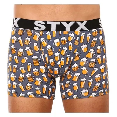 Men's boxers Styx long art sports rubber beer