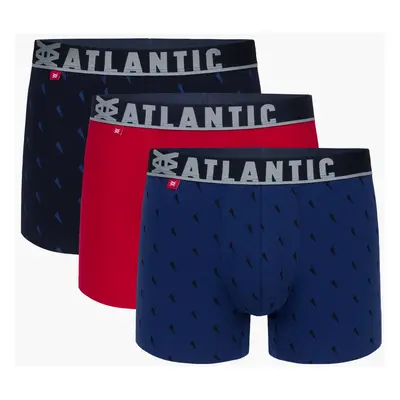 Boxer shorts Atlantic 3MH-174 A'3 S-2XL navy blue-red-blue