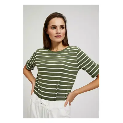 Green T-shirt with stripes