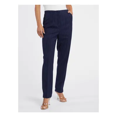 Orsay Dark blue ladies striped trousers - Women