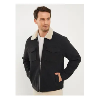 LC Waikiki Men's Standard Fit Für Collar Coat