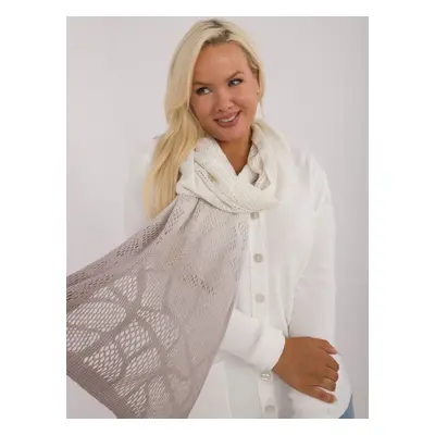 Ecru light grey women's scarf