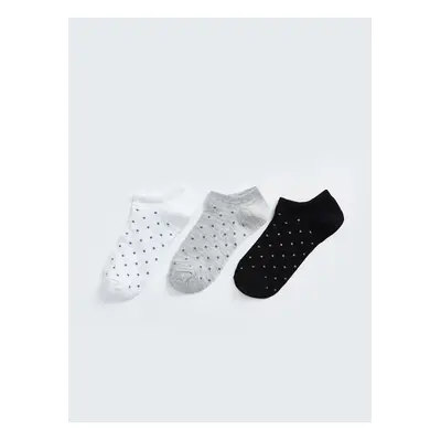 LC Waikiki 3-Pack Lcw Polka Dot Women's Booties Socks