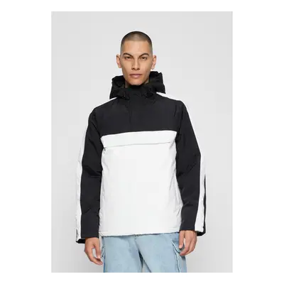 Men's pull-over jacket with hood white/black