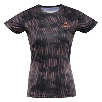 Women's quick-drying T-shirt ALPINE PRO QUATRA neon salmon variant pb