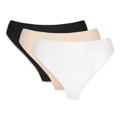 Gorteks Blanca seamless thong with lace back triple pac