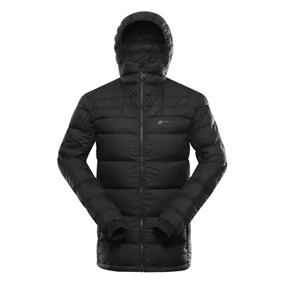 Men's winter down jacket with dwr ALPINE PRO ROGIT black