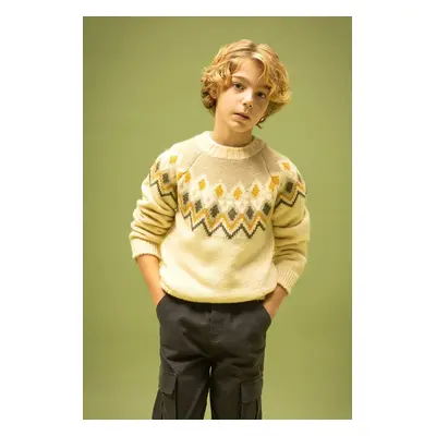 DEFACTO Boy's Crew Neck Knitwear Sweater