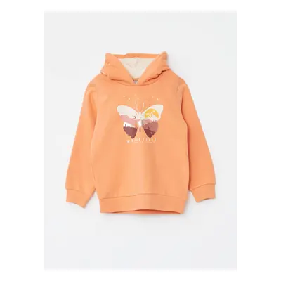 LC Waikiki Hooded Printed Long Sleeve Girls' Sweatshirt