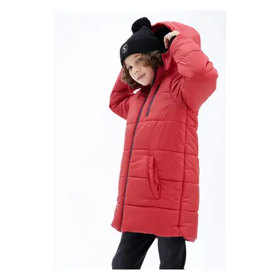 DEFACTO Boy Plush Lined Hooded Long Coat