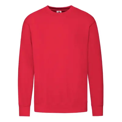 Red Men's Sweatshirt Lightweight Set-in-Sweat Sweat Fruit of the Loom