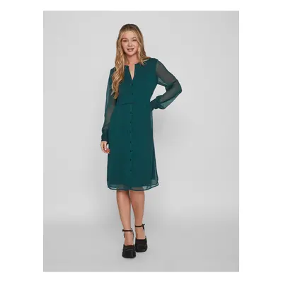 Green Ladies Shirt Dress VILA Falia - Ladies