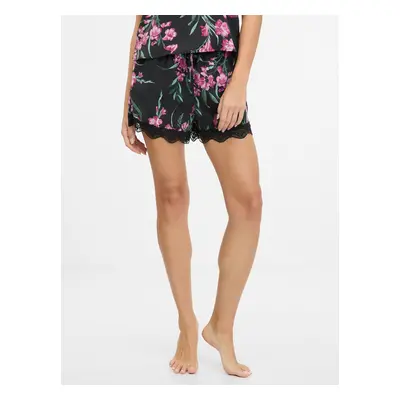 Black women's satin pajama shorts ORSAY - Women's