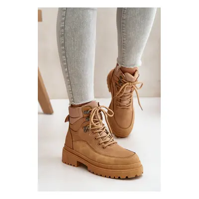 Women's lace-up ankle boots Camel Rabaria