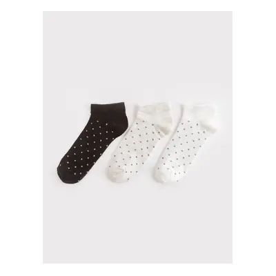 LC Waikiki 3-Pack Women's Polka Dot Booties Socks