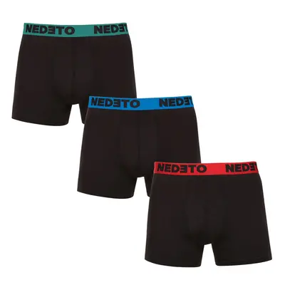 3PACK men's boxers Nedeto black