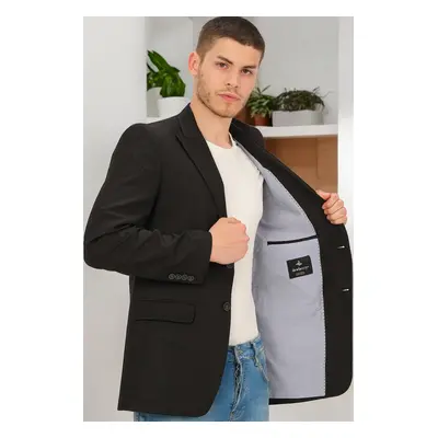 C9057 DEWBERRY MEN'S JACKET-PLAIN BLACK