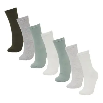 DEFACTO Women's 7-Pack Cotton Long Socks