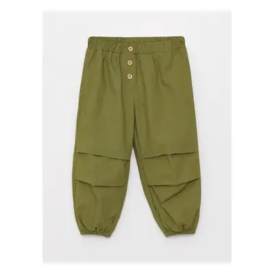 LC Waikiki Basic Gabardine Baby Girl Trousers with Elastic Waist