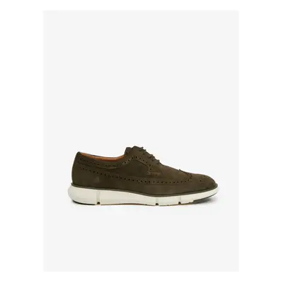 Khaki men's suede shoes Geox - Men