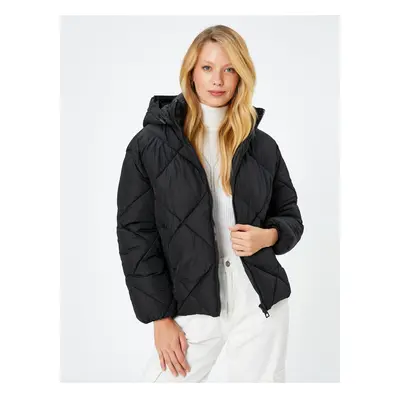 Koton Down Jacket Hooded Pocket Detailed Zipper