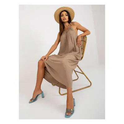 Dress-TW-SK-BE-203D.38P-dark beige