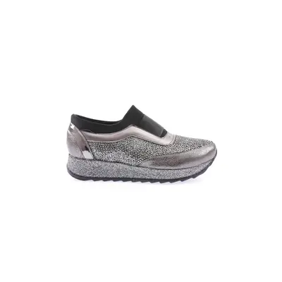 DGN Akt-03-23y Women's Thick Sole Silver Stone Sneakers Shoe