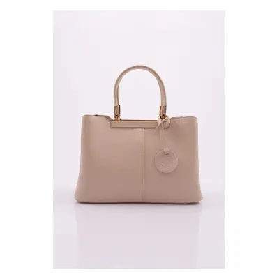 DGN E56 Women's Metal Handled Classic Bag Cream