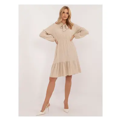 Beige flared dress OCH BELLA