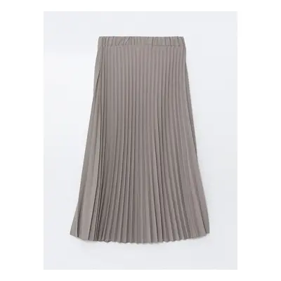 LC Waikiki LCW Women's Waist Zippered Plain Pleated Skirt