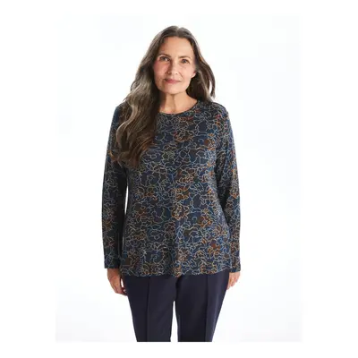 LC Waikiki Crew Neck Patterned Long Sleeve Women's Blouse