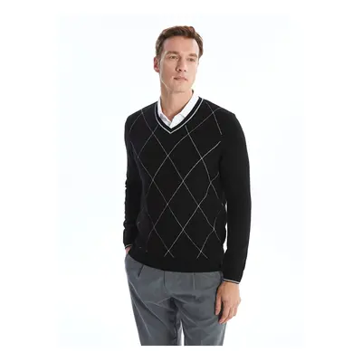 LC Waikiki V-Neck Long Sleeve Men's Knitwear Sweater