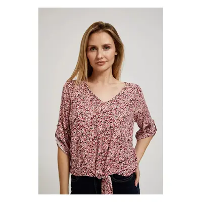 Ladies' patterned blouse MOODO - pink