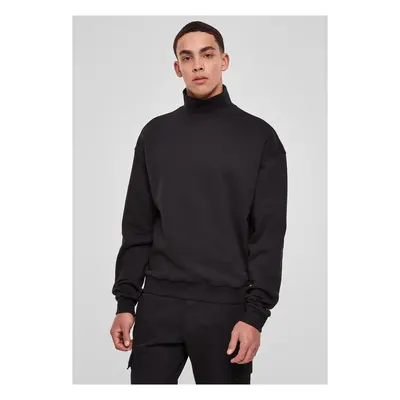 High Rib Neck Crew Black