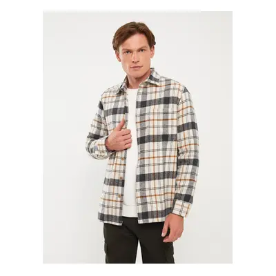 LC Waikiki Comfortable Fit Long Sleeve Plaid Men's Shirt Jacket