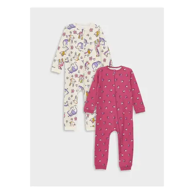 LC Waikiki 2-Piece Crew Neck Long Sleeve Baby Girl Zippered Jumpsuit