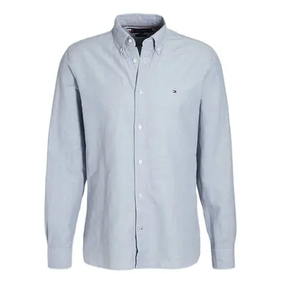 Tommy Hilfiger Shirt - COTTON LINEN DOBBY RF SHIRT blue