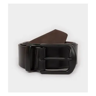 DEFACTO Men's Rectangular Buckle Faux Leather Casual Belt