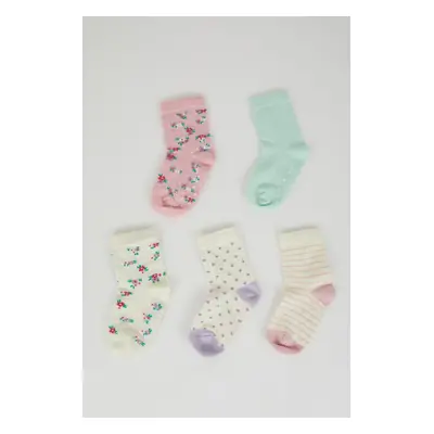 DEFACTO Baby Girl Seamless 5-Piece Cotton Long Socks