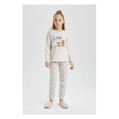 DEFACTO Girls We Bare Bears Long Sleeve Pajamas Set