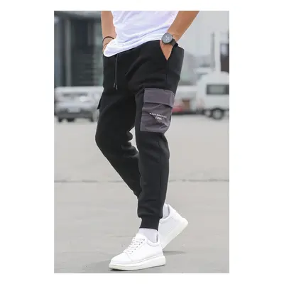 Madmext Black Pocket Detailed Sweatpants