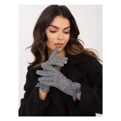 Grey women's gloves