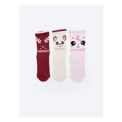 LC Waikiki Patterned Girl's Socks 3-Piece